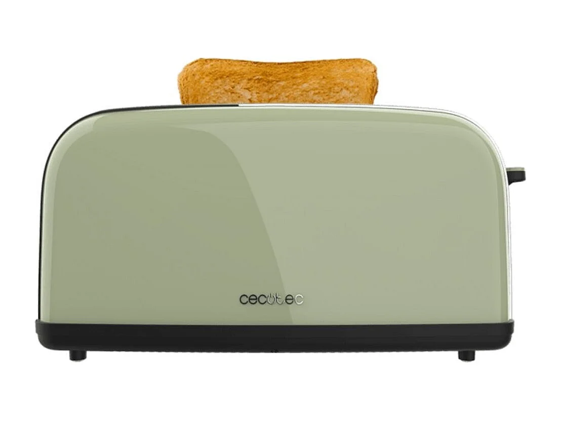 Tostador vertical Cecotec Toastin' Time 850W diseño vintage ranura larga verde