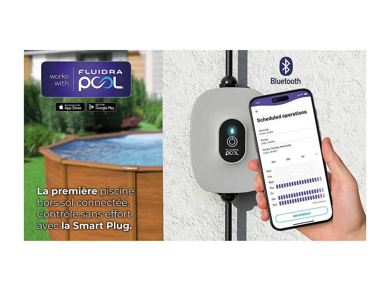 Piscine acier aspect bois Mauritius ronde 4,80 x 1,32 m - Gré