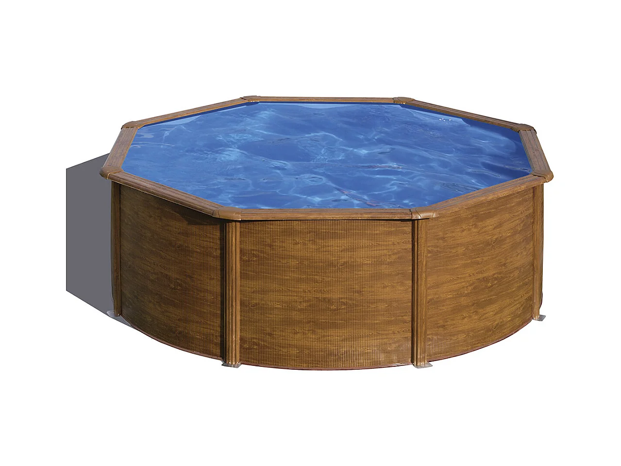 Piscine acier aspect bois Gré Pacific ronde 3,70 x 1,22 m - Gré