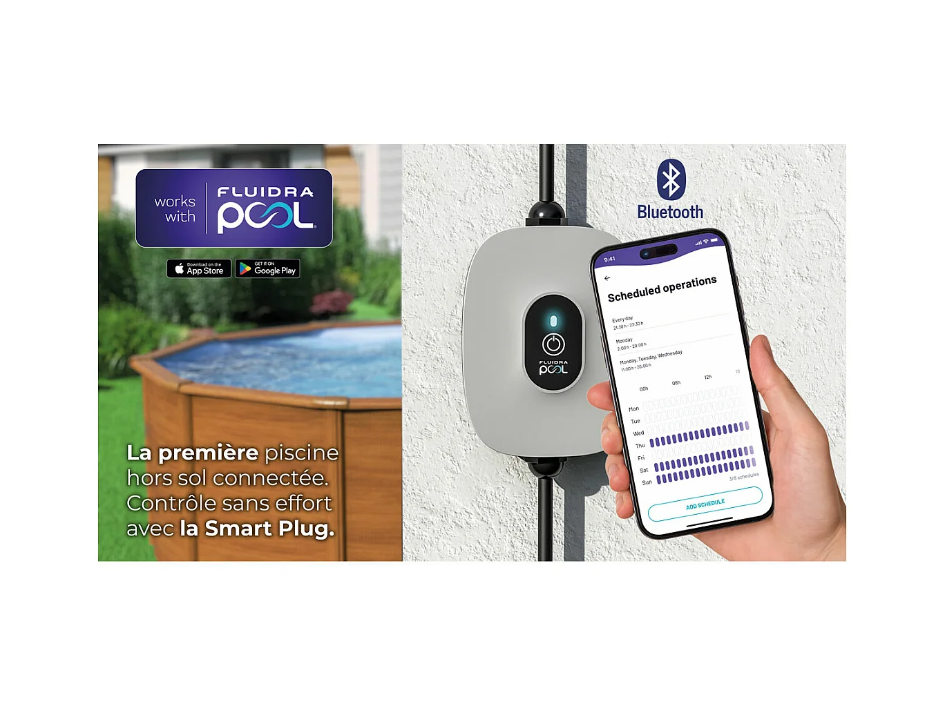 Piscine acier aspect bois Mauritius ronde 3,70 x 1,32 m - Gré