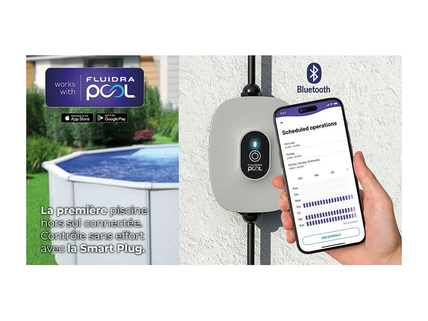 Piscine acier blanc Bora Bora ovale 6,34 x 3,99 x 1,22 m - Gré