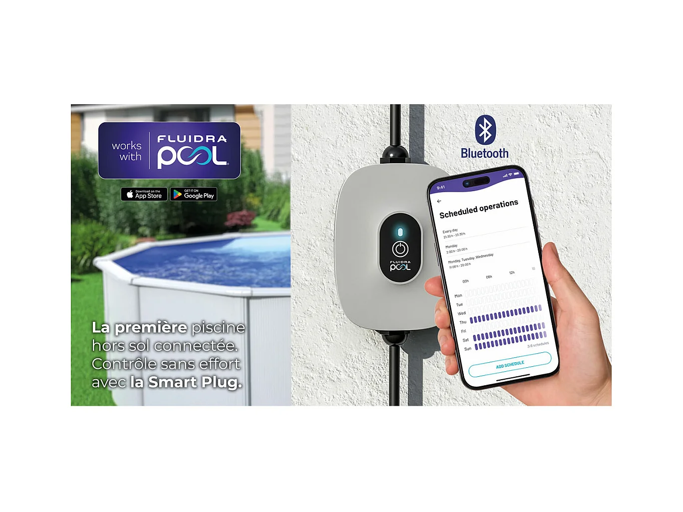 Piscine acier blanc Fidji ronde 3,20 x 1,22 m - Gré