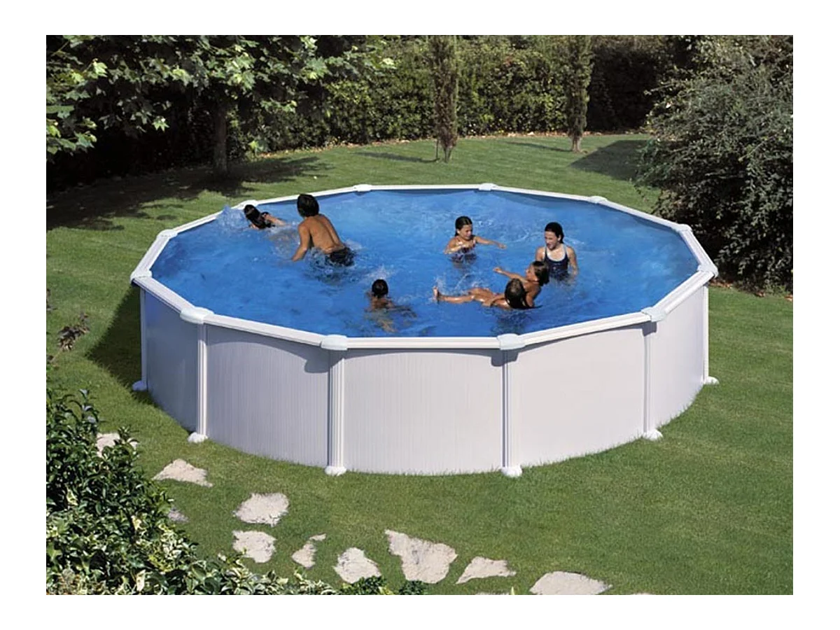Piscine acier blanc Atlantis ronde 5,70 x 1,32 m - Gré