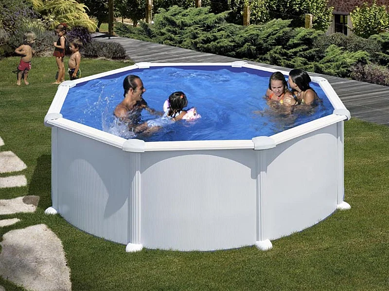 Piscine acier blanc Atlantis ronde 3,70 x 1,32 m - Gré