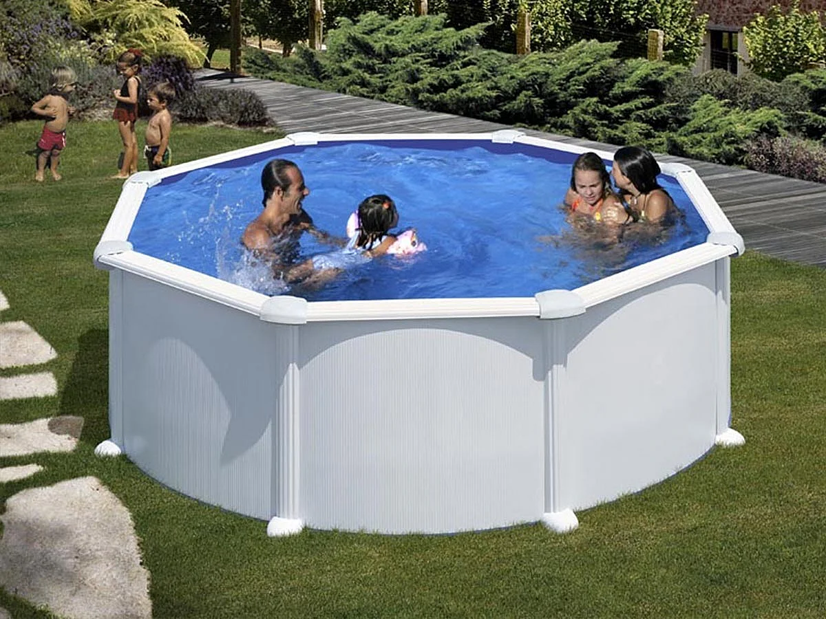 Piscine acier blanc Atlantis ronde 3,70 x 1,32 m - Gré