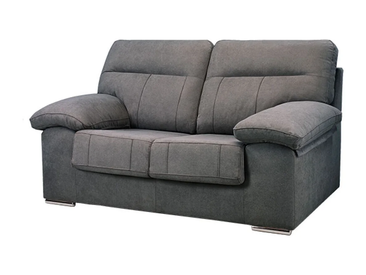 Sofá Marbella 2 plazas muelles ensacados tapizado Cairo grafito 103x165x90 cm