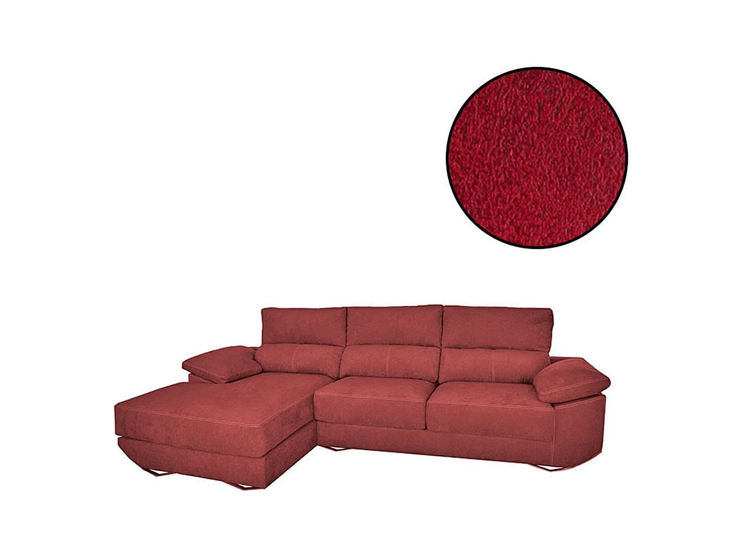Sofá chaiselongue Danielle vf izquierda opera marsala