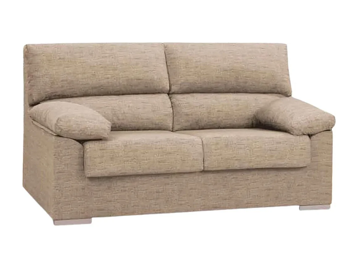 Sofá 3 plazas Málaga tapizado tela nevada 2 beige 100x180x85 cm