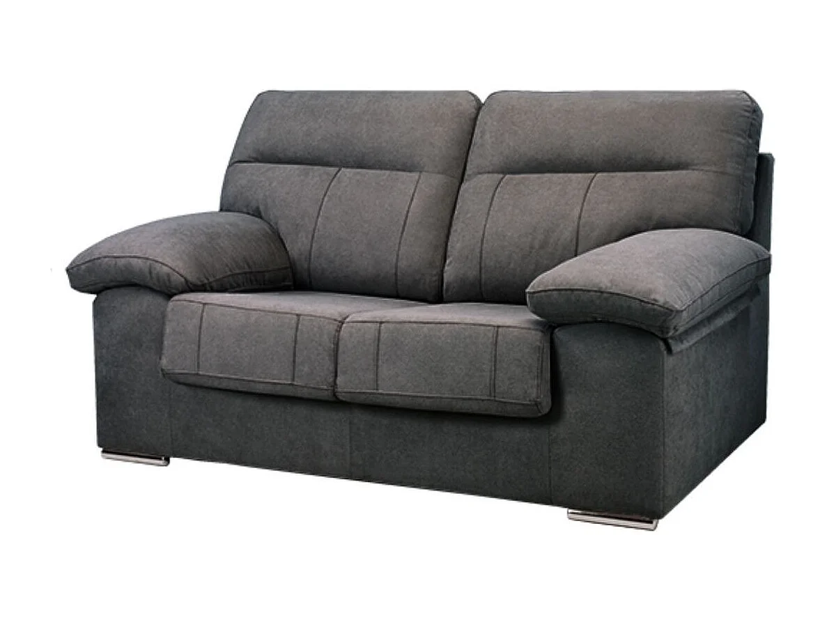 Sofá Marbella 2 plazas muelles ensacados tapizado Cairo antracita 103x165x90 cm