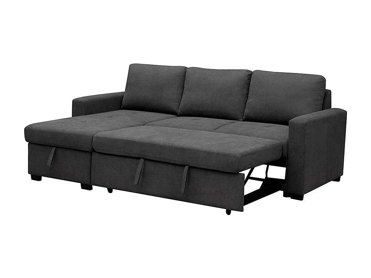 Sofá cama chaiselongue Paton 3 plazas con arcón marengo 93x229x153 cm