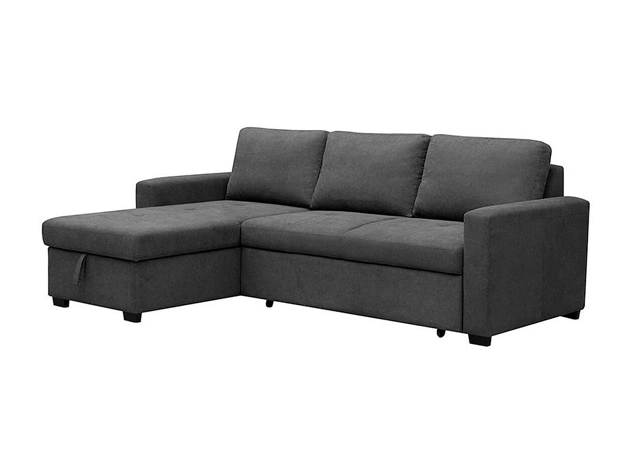 Sofá cama chaiselongue Paton 3 plazas con arcón marengo 93x229x153 cm