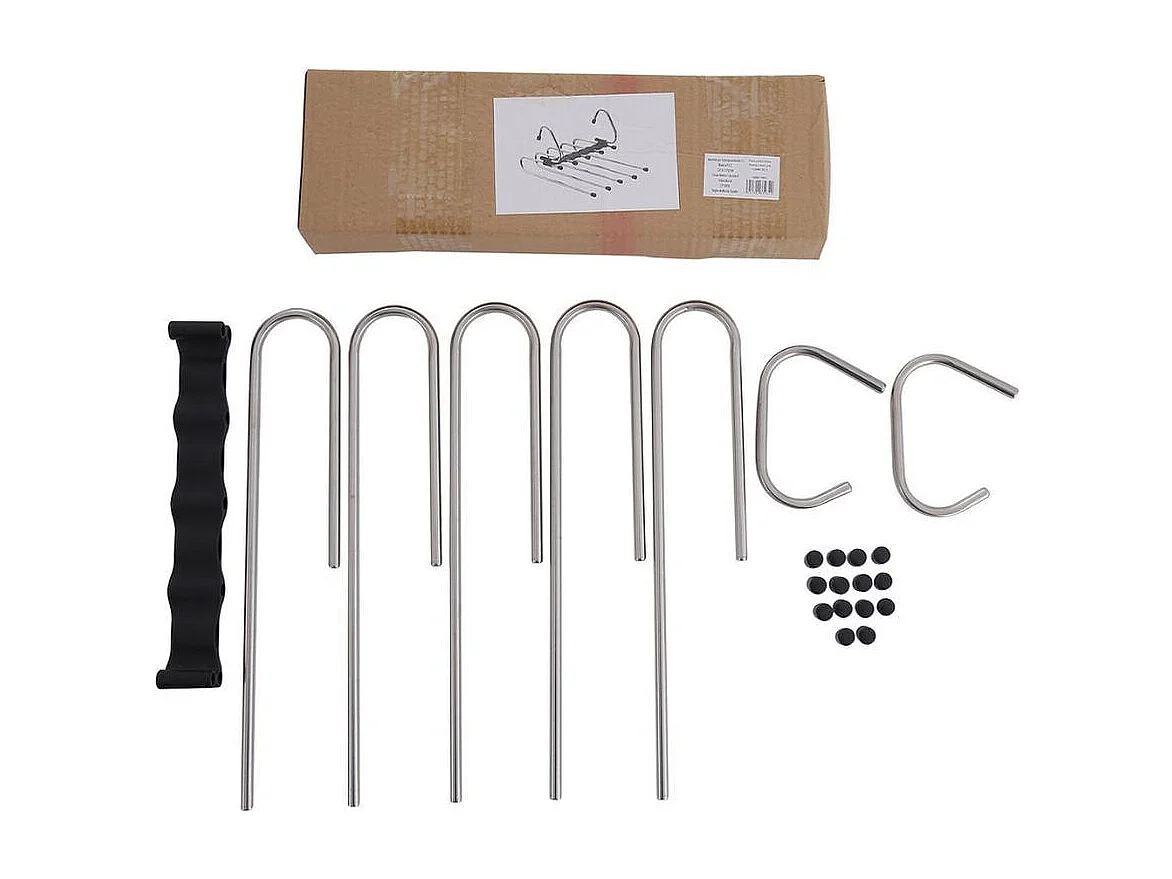 Perchero para pantalones diseño en S acero inoxidable 5,5x34x25 cm