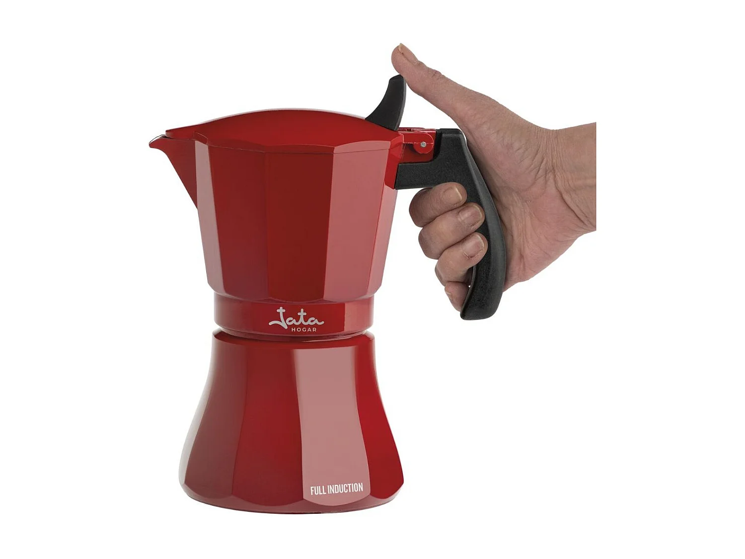 Cafetière Italienne JATA HCAF2006 Rouge Aluminium (6 Tasses)