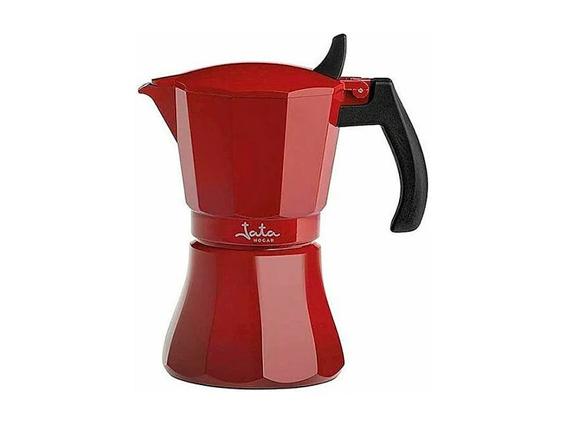 Cafetera de inducción Jata HCFA2006 6 tazas aluminio rojo Ø10 cm
