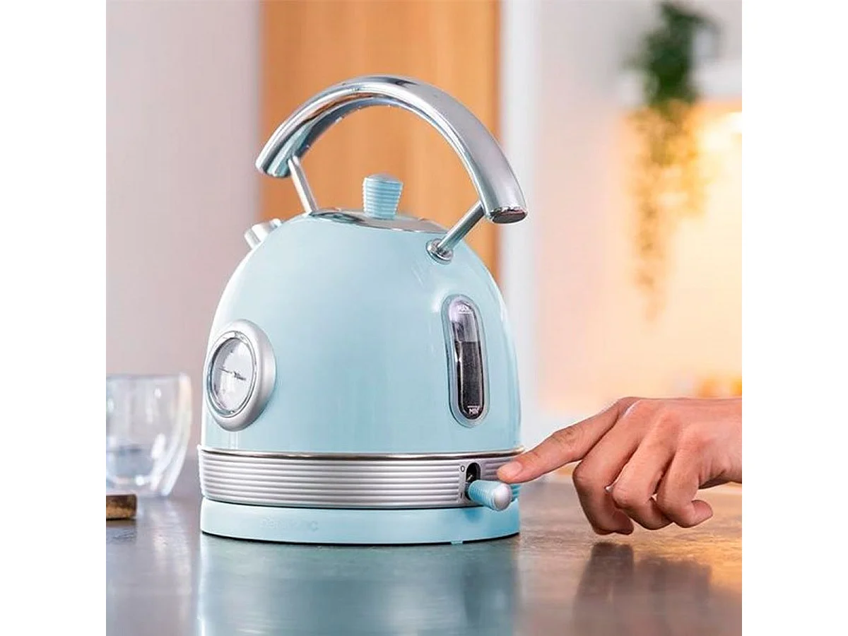 Hervidor de agua Cecotec Thermosense 420 Vintage Light Blue 2200W 1,8L azul