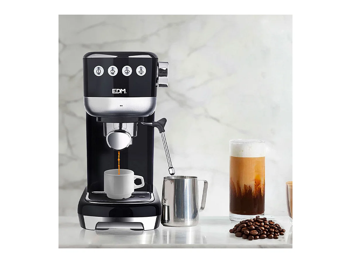 Cafetera espresso EDM 1350W 1,3L 20 bares negro