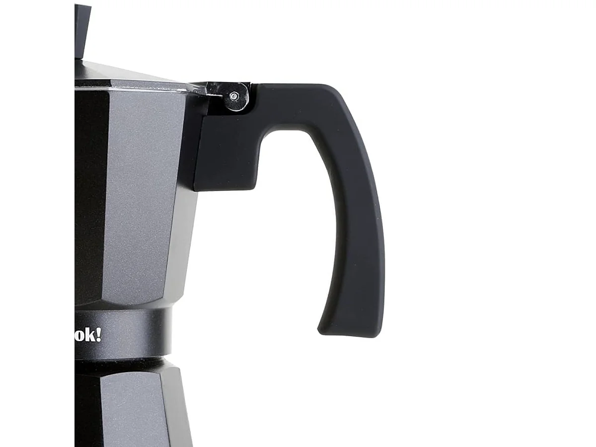 Cafetera italiana Wecook Luccia 12 tazas aluminio negro