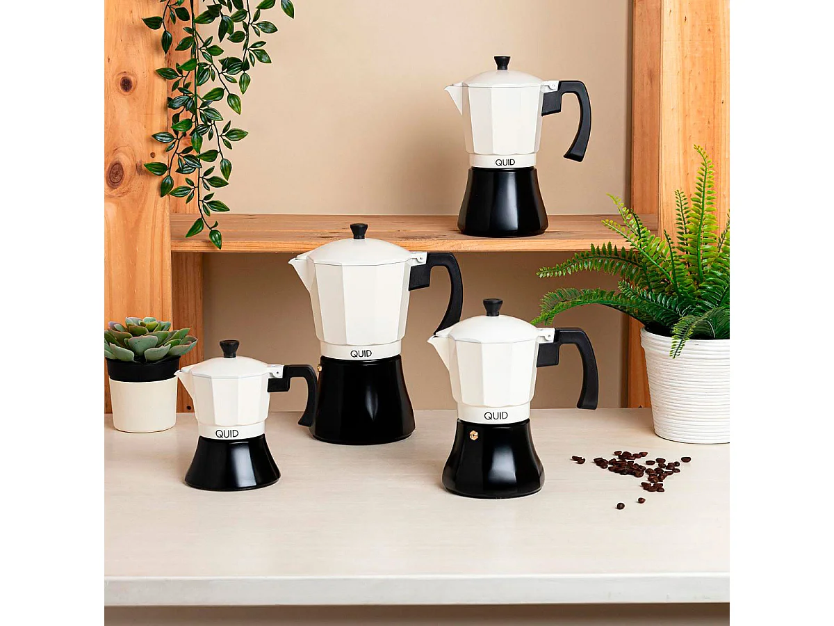 Cafetera italiana Cocco Quid 9 tazas blanco