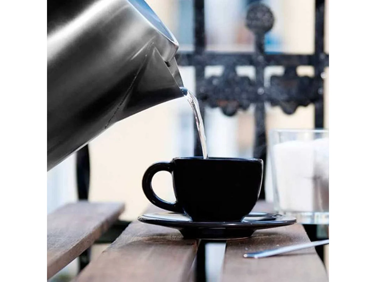 Hervidor de agua eléctrico Thermosense 270 Steel Cecotec 1,7L 2200W con base independiente inox