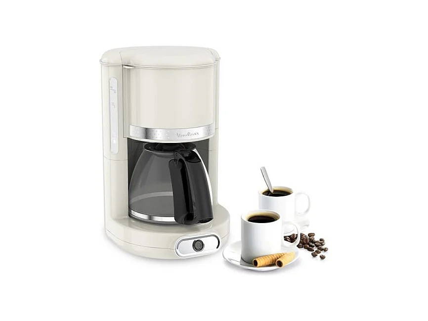 Moulinex Cafetière filtre 15tasses 1000w ivoire - fg381a10