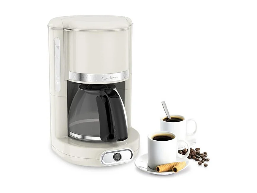 Moulinex Cafetière filtre 15tasses 1000w ivoire - fg381a10