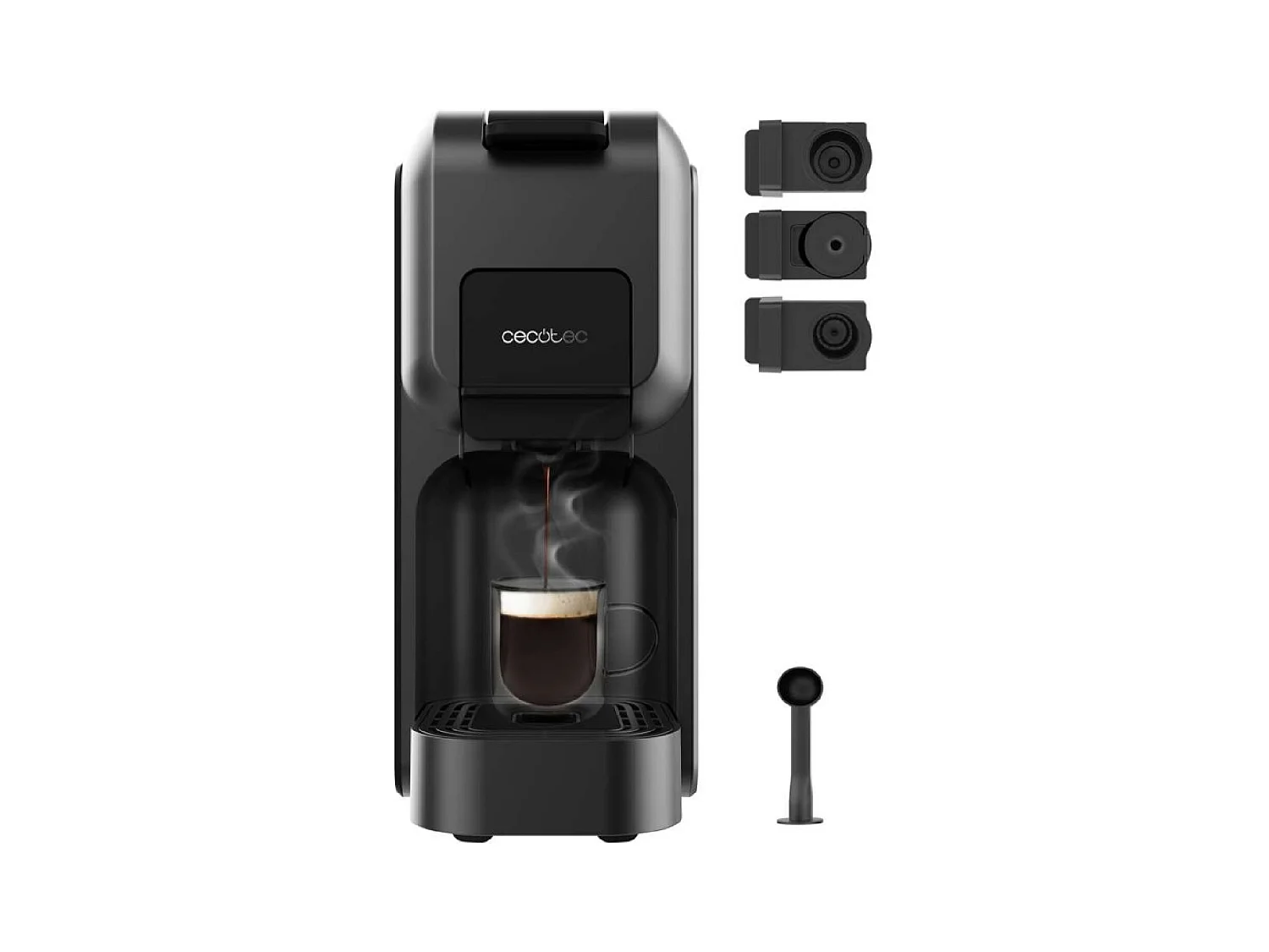 Cafetera expresso Cecotec FreeStyle Compact 1350W multicápsula negro