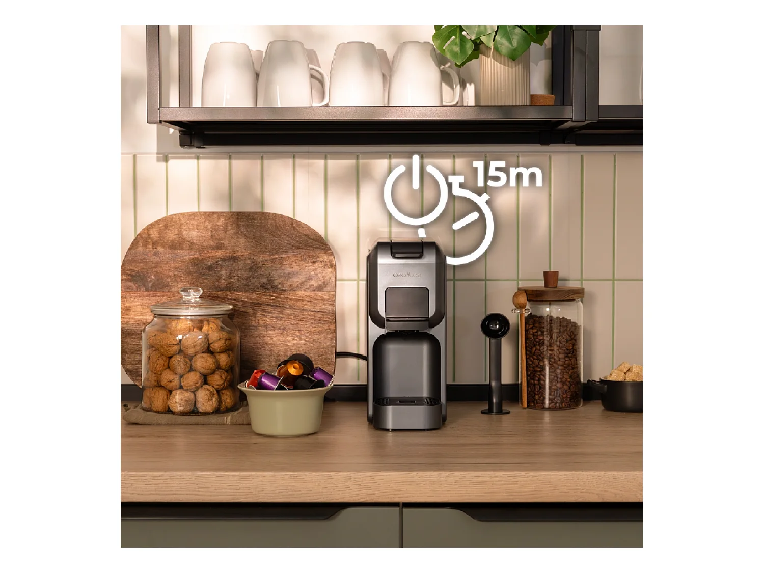 Cafetera expresso Cecotec FreeStyle Compact 1350W multicápsula negro