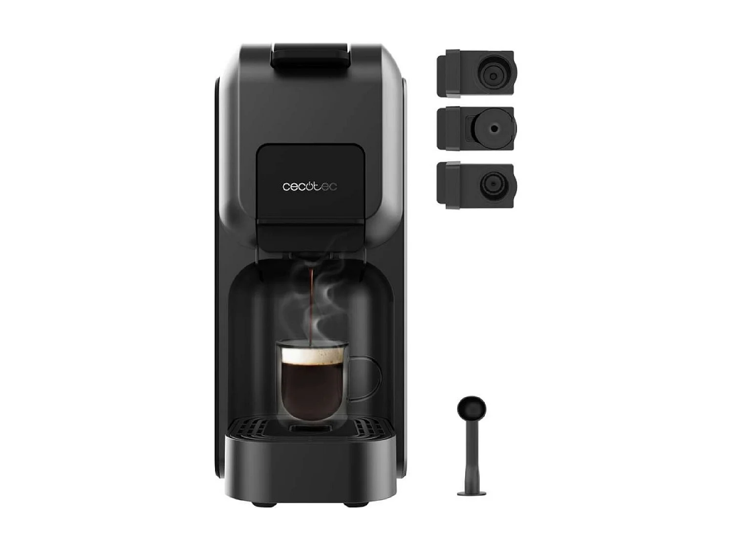 Cafetera expresso Cecotec FreeStyle Compact 1350W multicápsula negro