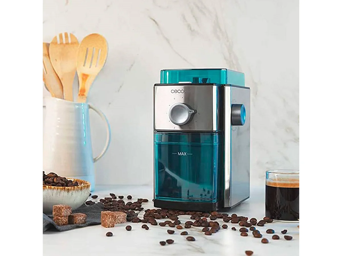 Molinillo eléctrico Cecotec SteelMill 2000 Adjust 150W 17 niveles inox/azul