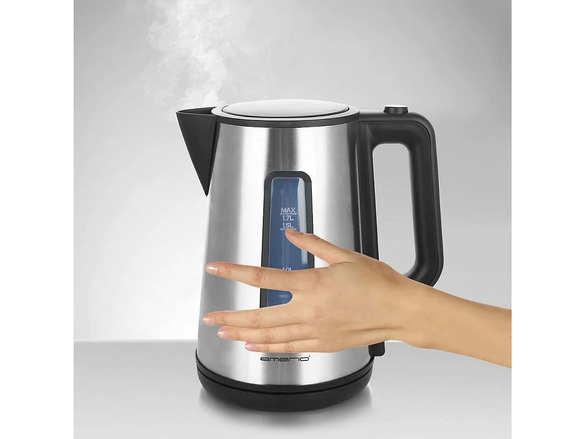 Hervidor de agua Emerio WK-122829 2200W 17,1L metal negro