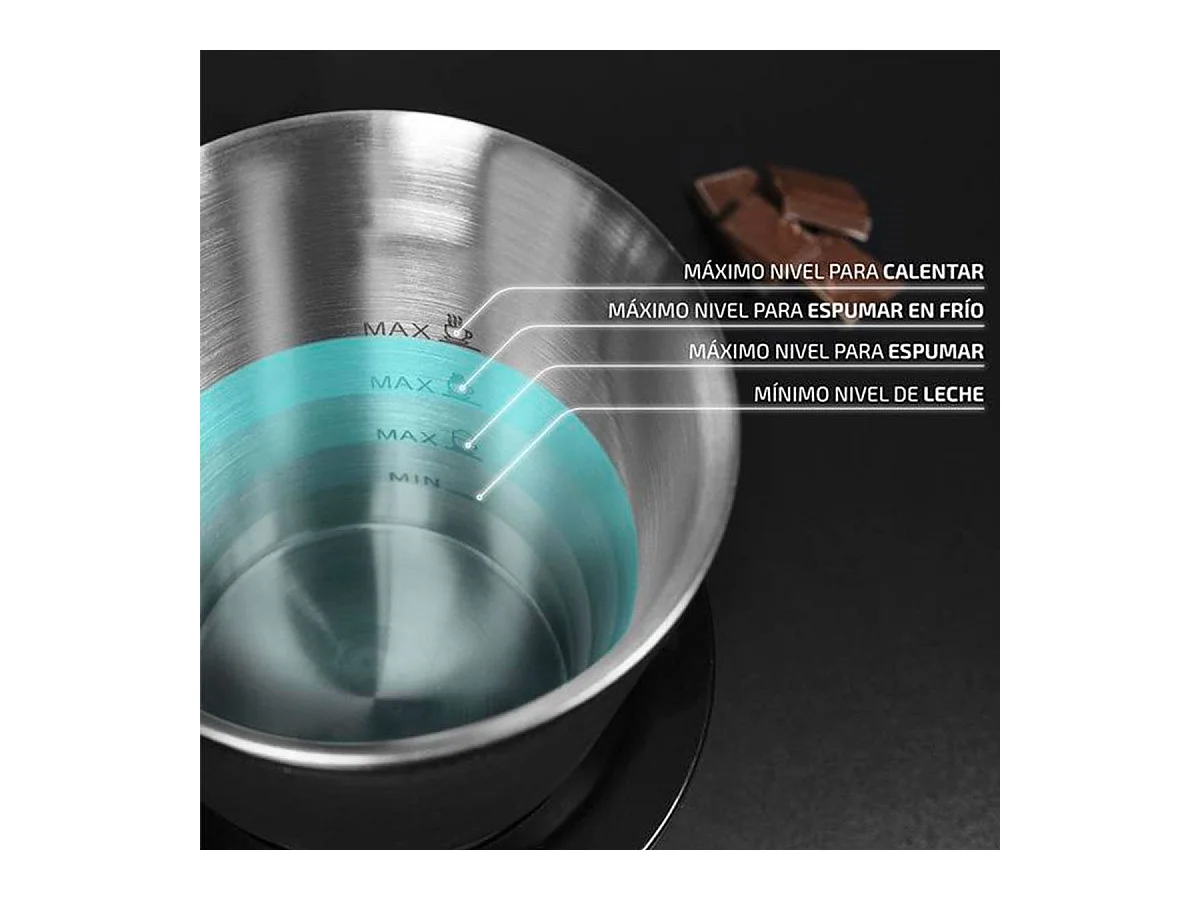 Espumador de leche Cecotec Power Moca Spume 5000 650W 4 modos inox