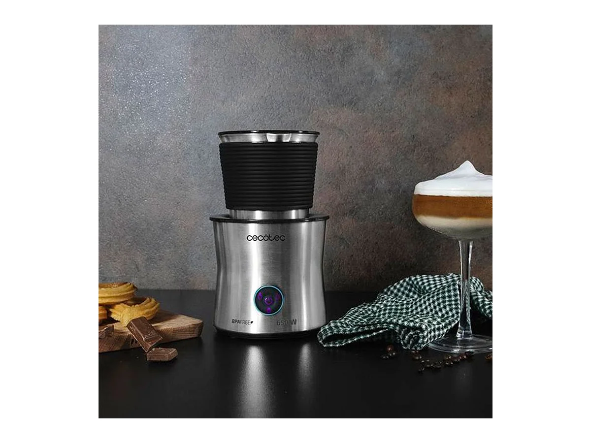 Espumador de leche Cecotec Power Moca Spume 5000 650W 4 modos inox