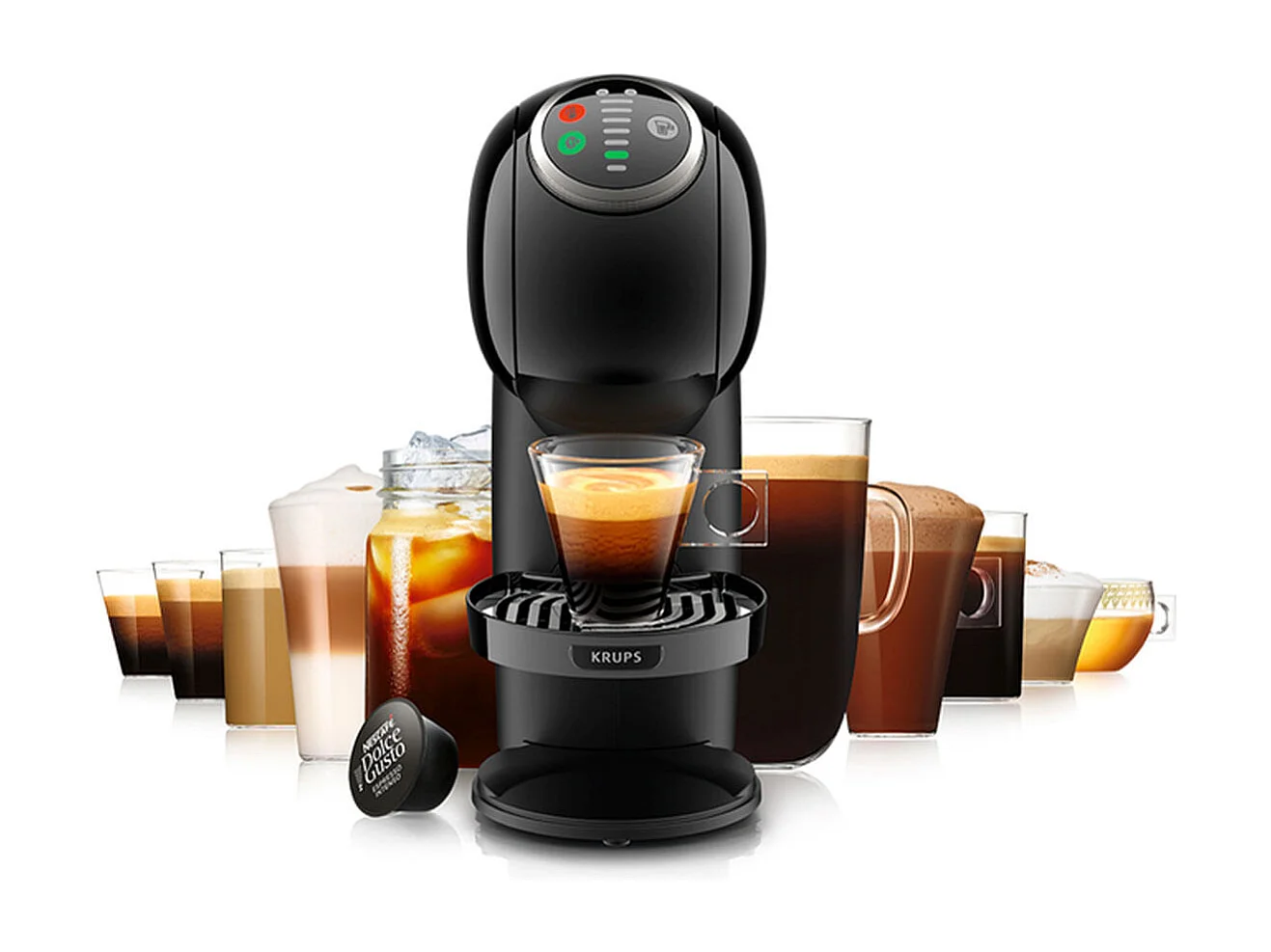 Machine à expresso manuelle automatique Krups Genio 2 KP3408 0,8 L Noir