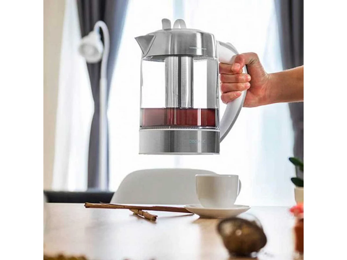 Hervidor de agua eléctrico Thermosense 370 Clear Cecotec 1,7L 2200W vidrio de borosilicato