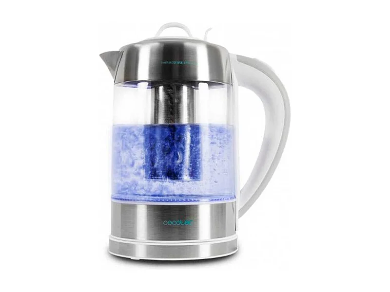 Hervidor de agua eléctrico Thermosense 370 Clear Cecotec 1,7L 2200W vidrio de borosilicato