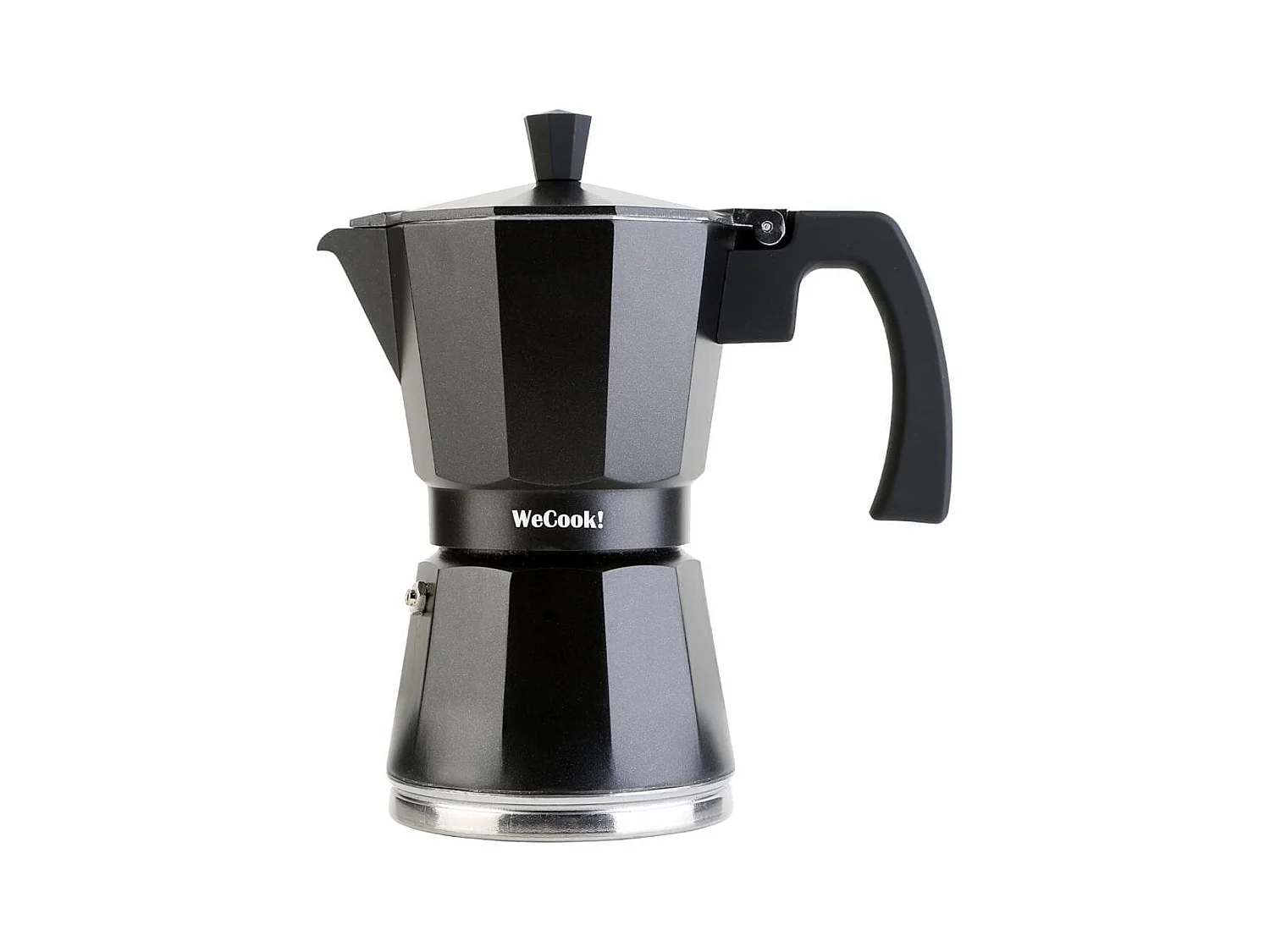 Cafetera italiana Wecook Luccia 9 tazas aluminio negro