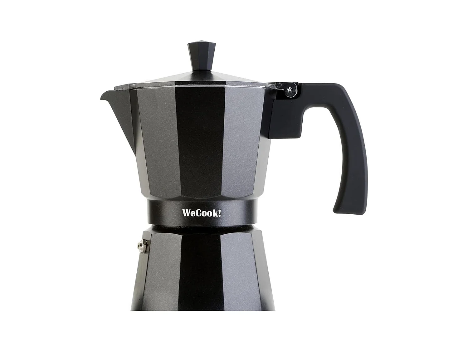 Cafetera italiana Wecook Luccia 9 tazas aluminio negro