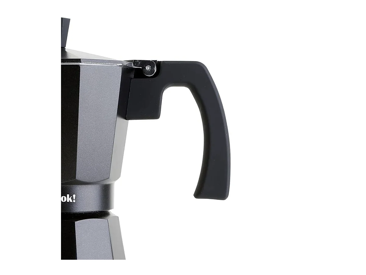 Cafetera italiana Wecook Luccia 9 tazas aluminio negro