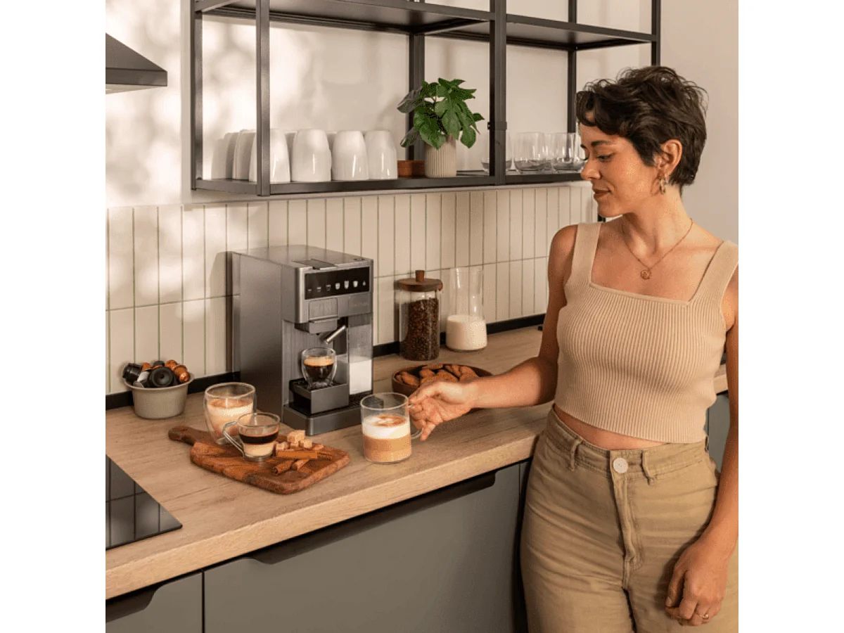 Cafetera multicápsula Cecotec FreeStyle Latte T 1350W 1,6L 4 en 1 gris