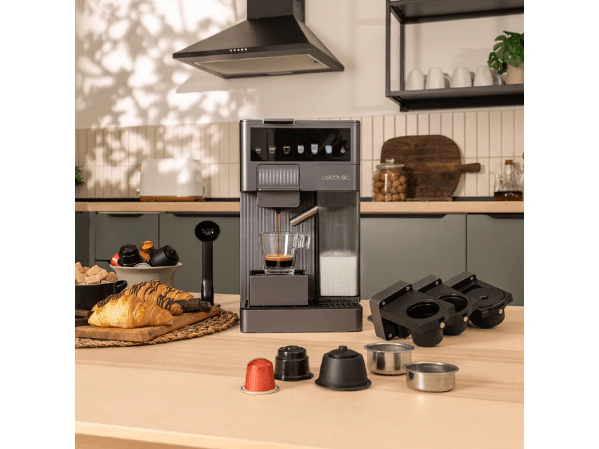 Cafetera multicápsula Cecotec FreeStyle Latte T 1350W 1,6L 4 en 1 gris