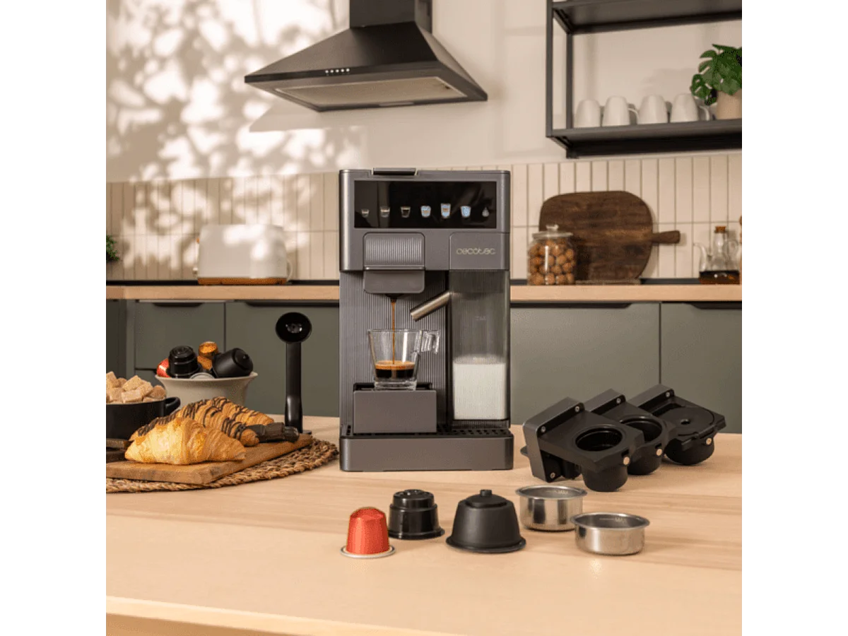 Cafetera multicápsula Cecotec FreeStyle Latte T 1350W 1,6L 4 en 1 gris