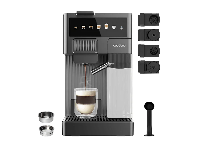 Cafetera multicápsula Cecotec FreeStyle Latte T 1350W 1,6L 4 en 1 gris