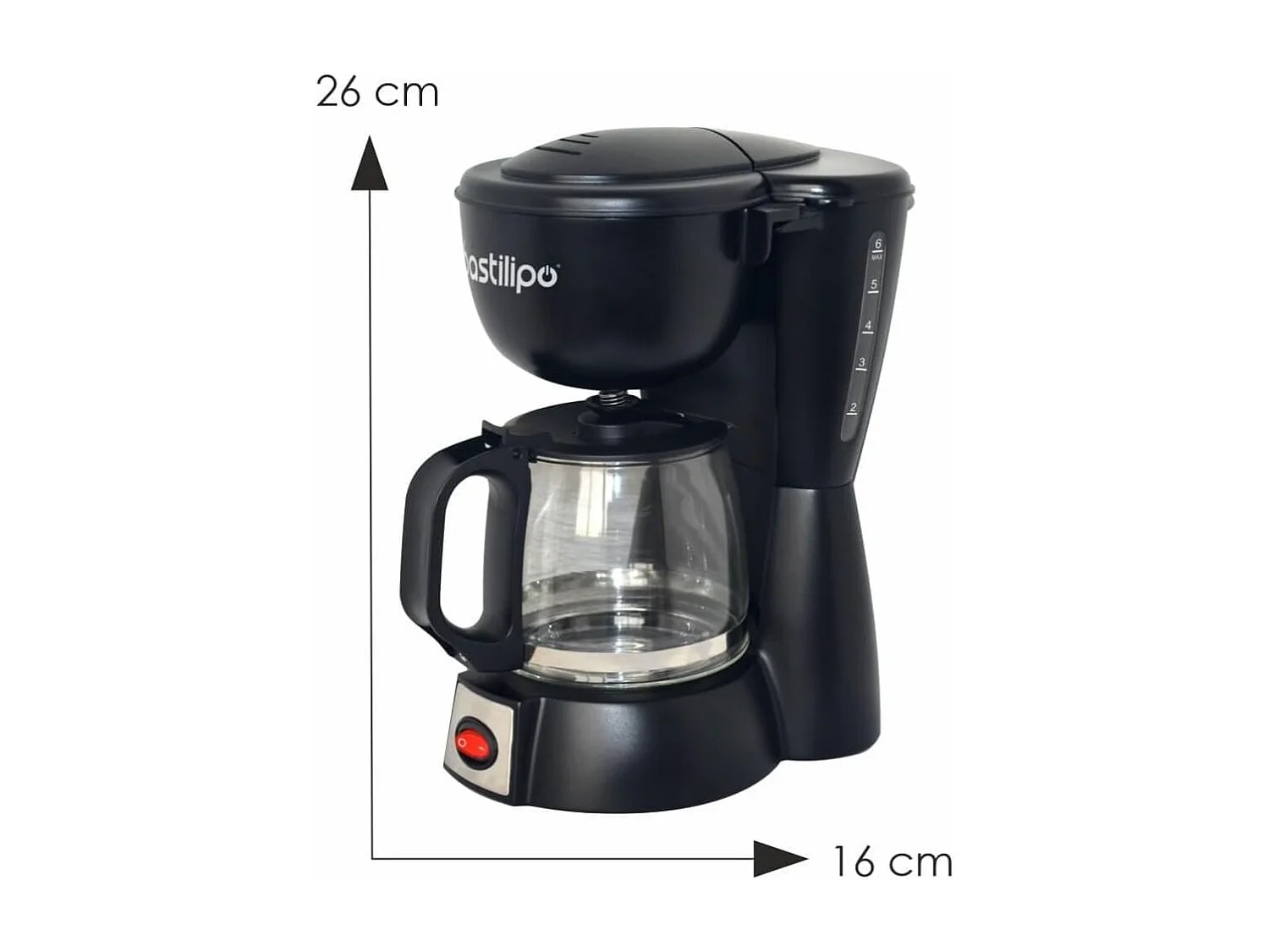 Cafetera de goteo Mokka Goteo 6 Bastilipo 600W 6 tazas negro
