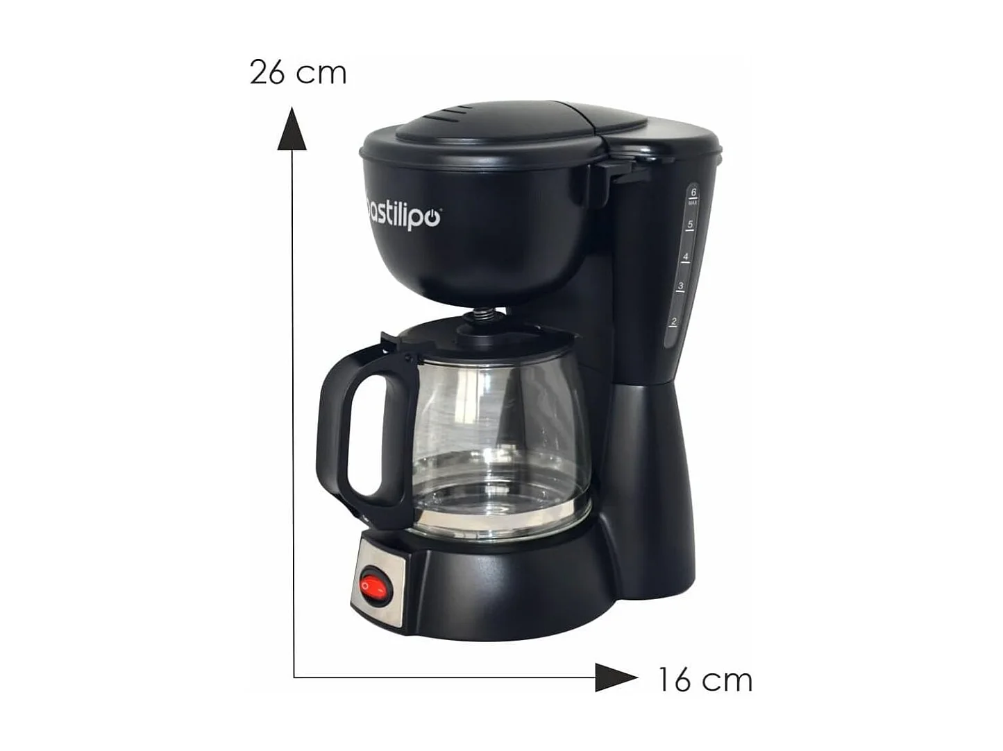 Cafetera de goteo Mokka Goteo 6 Bastilipo 600W 6 tazas negro