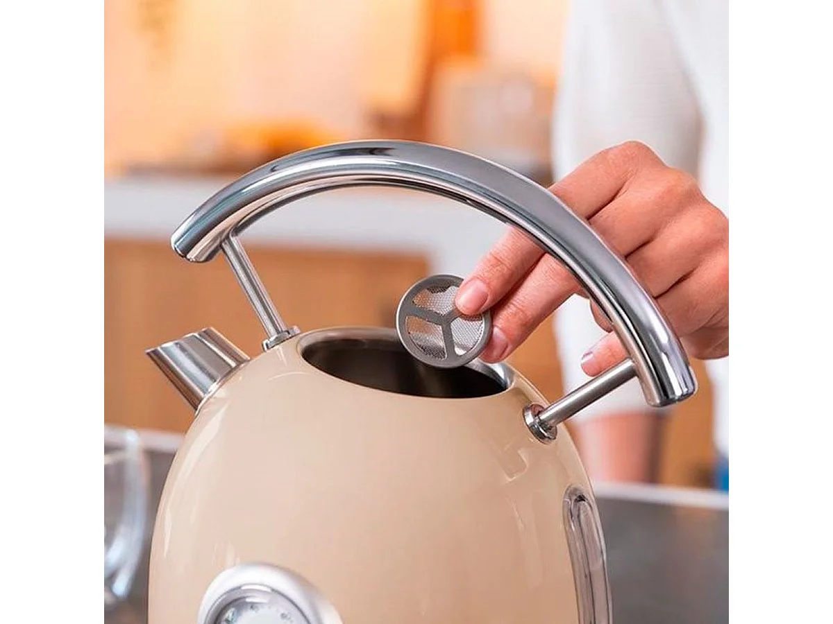 Hervidor de agua Cecotec Thermosense 420 Vintage Light Beige 2200W 1,8L beige