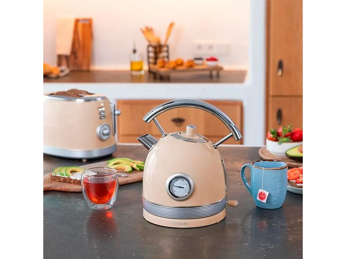 Hervidor de agua Cecotec Thermosense 420 Vintage Light Beige 2200W 1,8L beige