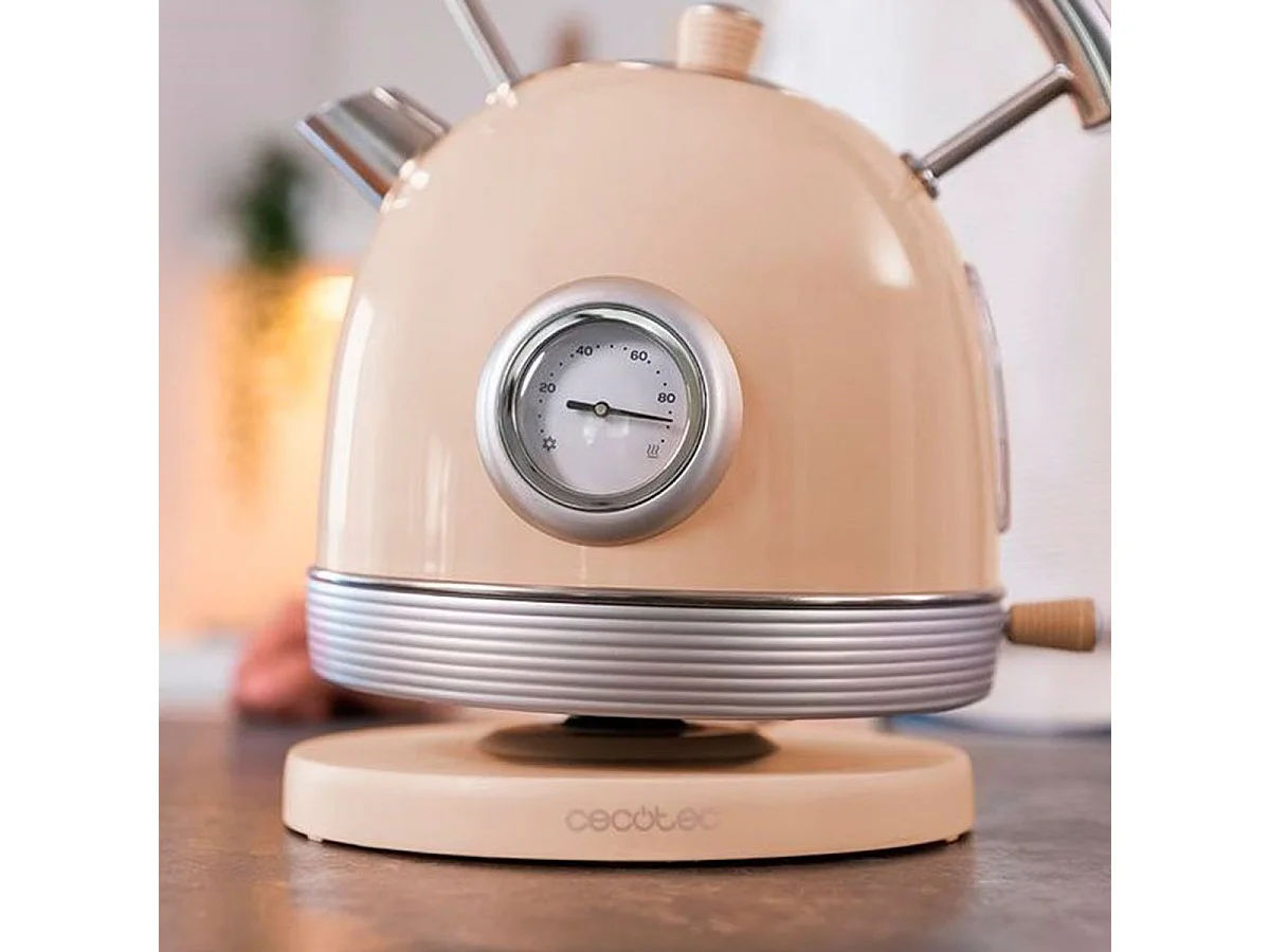 Hervidor de agua Cecotec Thermosense 420 Vintage Light Beige 2200W 1,8L beige