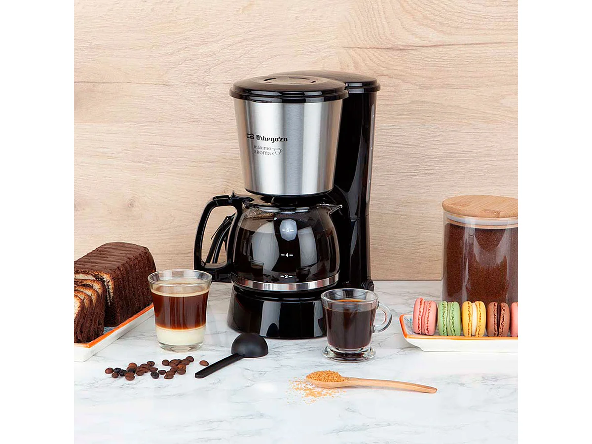 Cafetera de goteo Orbegozo CG 4016 650W 6 tazas inox/negro