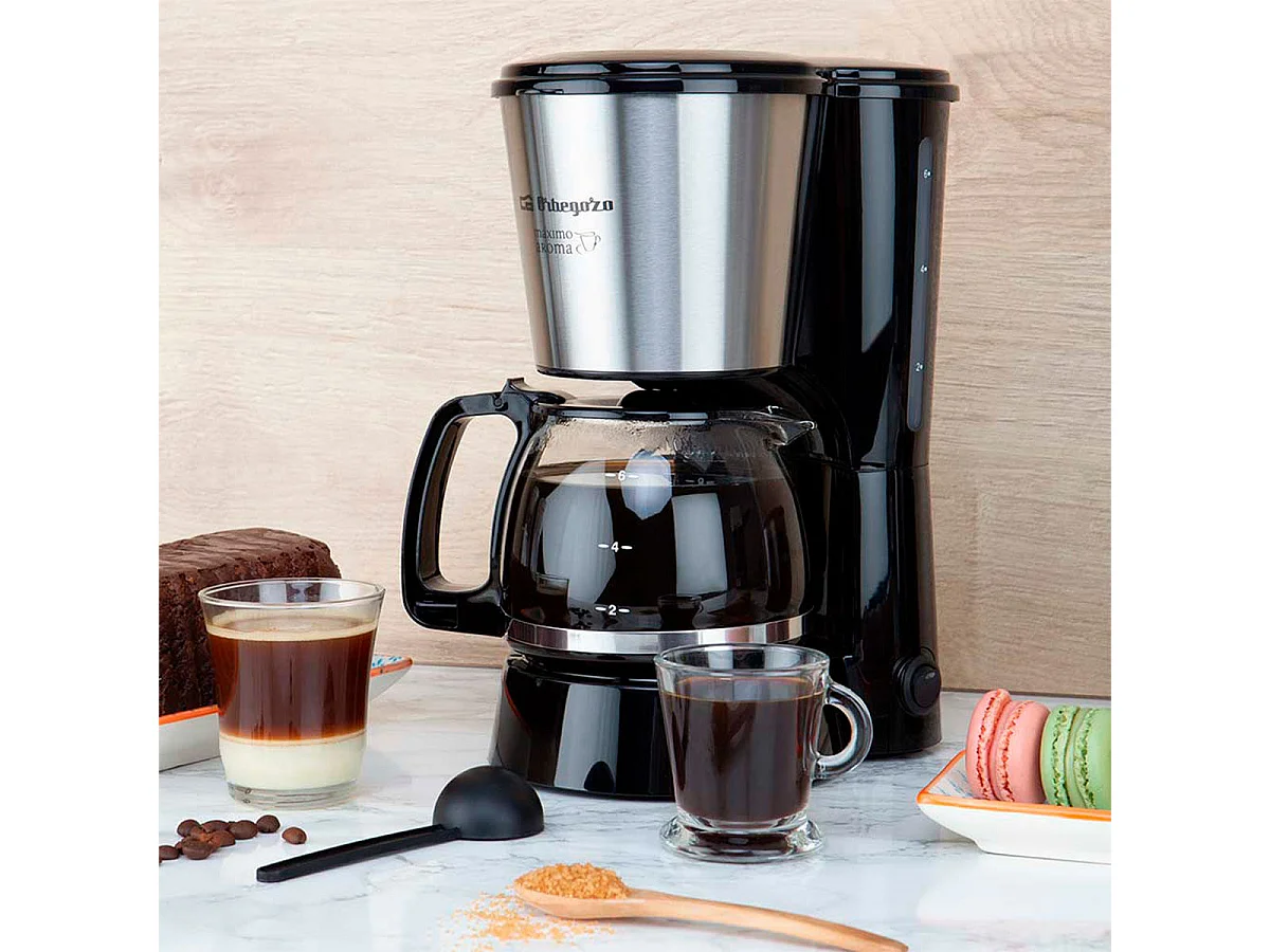 Cafetera de goteo Orbegozo CG 4016 650W 6 tazas inox/negro