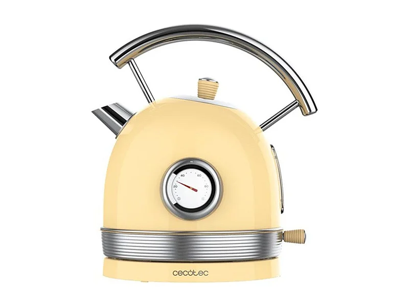 Hervidor de agua Cecotec Thermosense 420 Vintage Light Yellow 2200W 1,8L amarillo